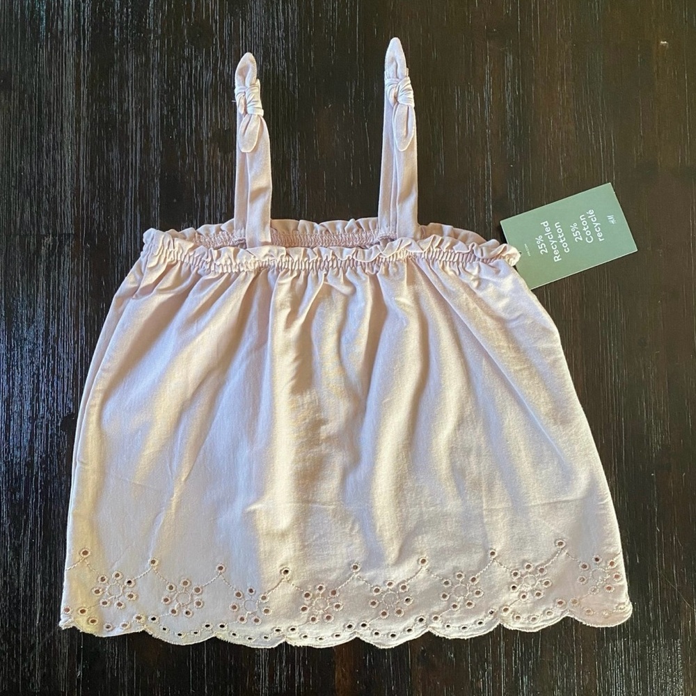 H&M Blush Pink Kids Camisole with Eyelet Detail